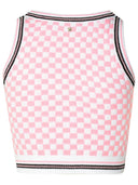 Versace Crop Top in rosa Virgin Wool Blend