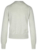 Maison Kitsuné 'Bold Fox Head' Cardigan in lana grigio chiaro