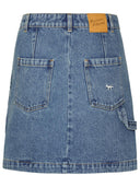 Maison Kitsuné Light Blue Denim Miniskirt