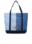 Maison Kitsuné 'Tote' Medium Bag In Light Blue Cotton
