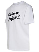 Maison Kitsuné weiße Baumwoll -T -Shirt