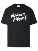 T-shirt de coton noir de la Maison Kitsuné