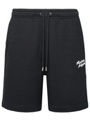 Shorts Bermuda di cotone nero di maison kitsuné