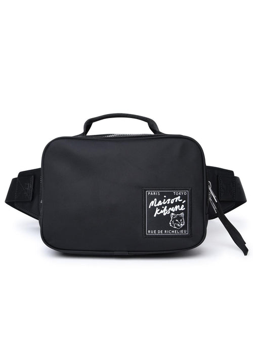 Maison Kitsuné Black Polyamide Belt Bag