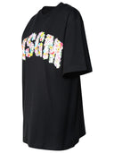 Maglietta di cotone nero msgm