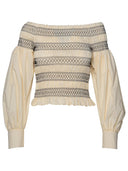 Max Mara Elfenbein Baumwollbluse