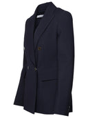 Max Mara Navy Virgin Wool Blazer