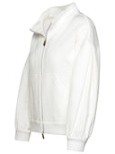 Max Mara 'Gastone' Crop Jacket In White Cotton Blend