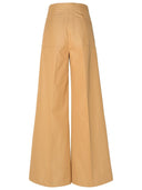 Max Mara Brown Cotton Trousers