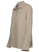 Max Mara 'Candia' Khaki Green Silk Shirt