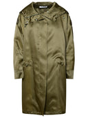 Max Mara 'Tambuto' Khaki Green Silk Parka