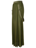 Max Mara 'Jedy' falda de seda verde caqui