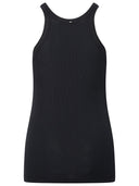 Sportmax'Nastie'黑色丝绸混合背心