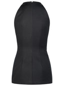 Top de mélange de coton noir SportMax 'Addi'