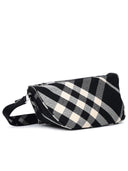 Burberry 'Shield Messenger' Black Cotton Blend Crossbody Bag