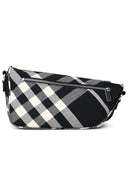 Burberry 'Shield Messenger' Black Cotton Blend Crossbody Bag