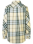 Burberry 'Check' Shirt in cotone alabastro avorio