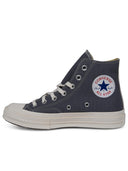 Comme Des Garçons Play X Converse High Top Grey Canvas Sneakers