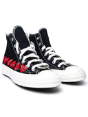 Comme des Garçons spielen x Converse Black Stoff -Sneaker