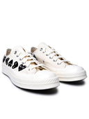 Comme Des Garçons Play X Converse Ivory Fabric Sneakers