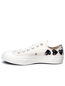 Comme Des Garçons Play X Converse Ivory Fabric Sneakers