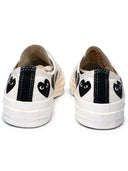 Comme Des Garçons Play X Converse Ivory Fabric Sneakers