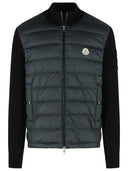 Moncler Padded Cotton Cardigan With Black Zip