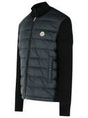 Moncler Padded Cotton Cardigan With Black Zip