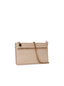 Stella Mc Cartney 'Falabella' Cream Recycled Polyester Mini Clutch
