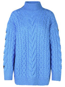 Stella Mc Cartney Two Tone Alpaca Blend Turtleneck Sweater