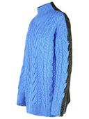 Stella Mc Cartney Two Tone Alpaca Blend Turtleneck Sweater
