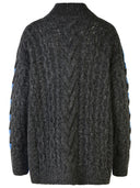 Stella Mc Cartney Two Tone Alpaca Blend Turtleneck Sweater