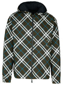 Burberry 'sjekk' reversibel grønn polyesterjakke
