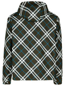 Burberry 'sjekk' reversibel grønn polyesterjakke