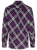 Burberry 'Check' Purple Cotton Shirt