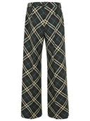 Burberry 'Check' Brown Wool Blend Trousers