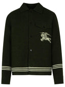 Chaqueta de lana verde burberry