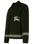Chaqueta de lana verde burberry