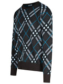 Burberry 'Check' Green Wool Sweater