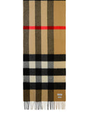Burberry 'Mega Check' Beige Cashmere Scarf