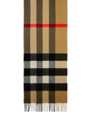 Burberry 'Mega Check' Beige Cashmere Scarf