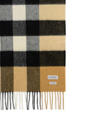 Burberry 'Mega Check' Beige Cashmere Scarf