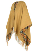Burberry omkeerbaar 'check' Beige Wool Cape