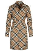 Burberry 'Check' Dress in Beige Wool Blend