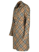 Burberry 'Check' Dress in Beige Wool Blend