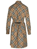 Burberry 'Check' Dress in Beige Wool Blend