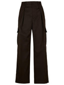 Pantalones de carga de lana marrón burberry