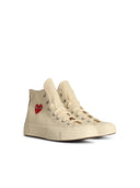 Comme des Garçons spielen x Converse 'Red Heart' White Tela -Turnschuhe