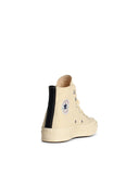 Comme des Garçons spielen x Converse 'Red Heart' White Tela -Turnschuhe