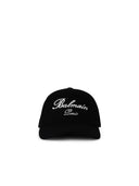 Balmain 'Signature' Black Cotton Cap